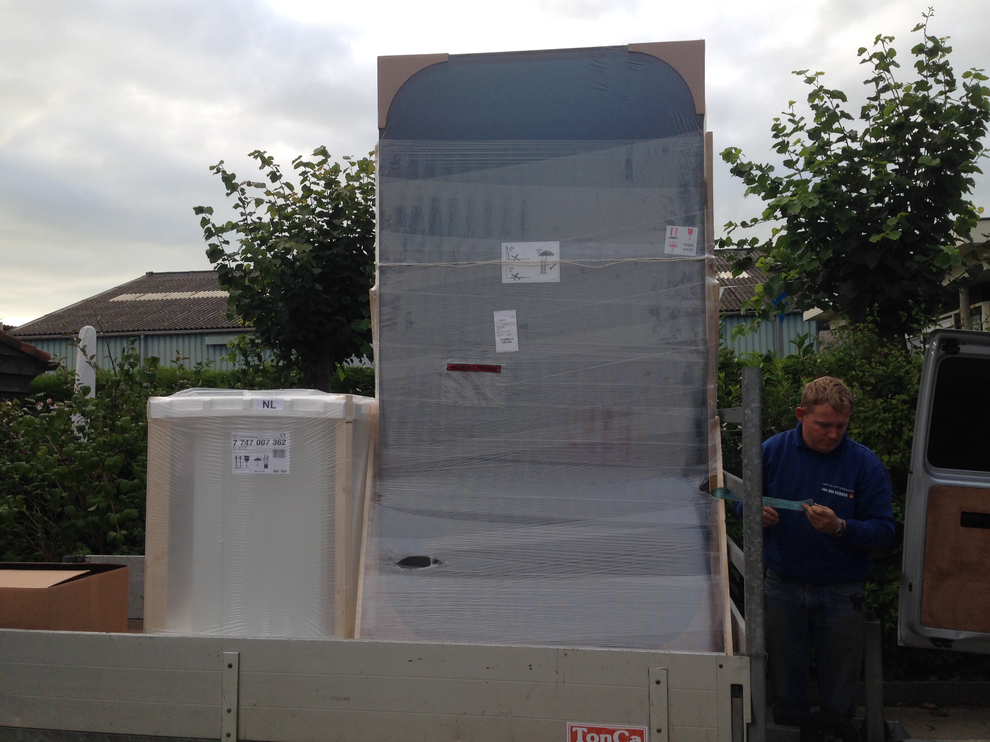 Zonneboiller geplaatst.