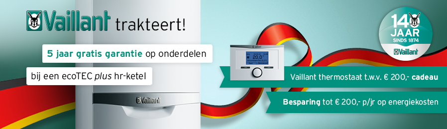 Ketelvervanging. Vaillant 40 jaar Aktie!